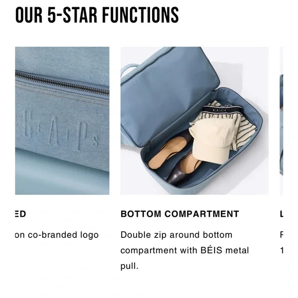 Gap x Beis Denim Weekender Bag - Picture 6 of 8